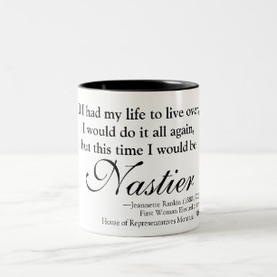 Tasse méchante de femme de Jennette Rankin