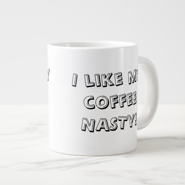Tasse méchante d'extra large de café (Devant droit)