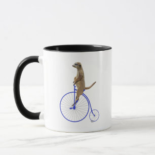 Tasse Meerkat sur le quart de penny bleu de penny
