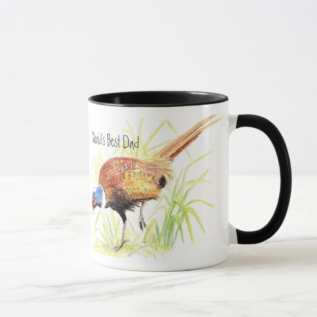 Tasse Meilleur papa du monde, Bague Phéasant à cou, Oise (Droite)