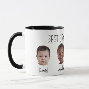 Tasse Meilleure Grand-Mère Photo Noir Texte Blanc