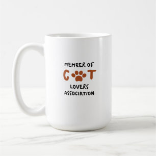 Tasse membre de l'association d'amour de chat