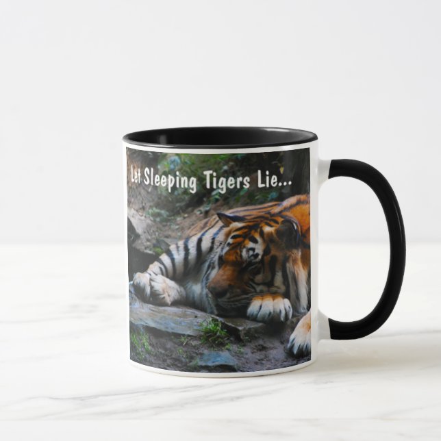 Tasse Mensonge laissé de tigres de sommeil (Droite)