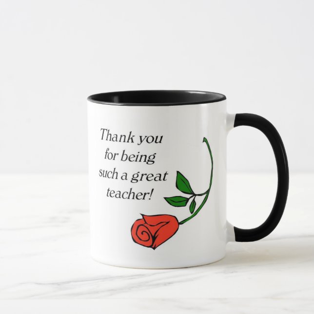 Tasse Merci à l'enseignant (Droite)
