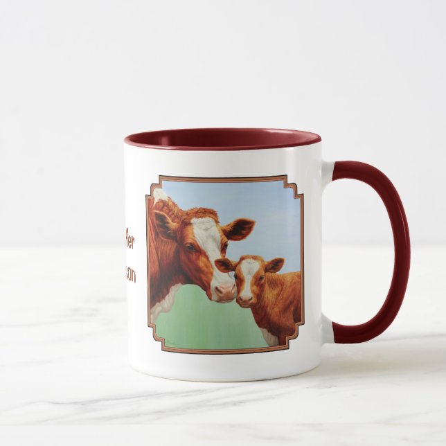 Tasse Mère Guernesey Vache et Mignonne Veau (Droite)