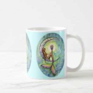 Tasse Mermaid Moon Coffee par Molly Harrison