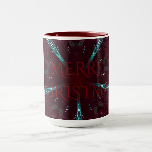 Tasse Merry Rouge Turquoise Merry Noël Kaleidoscope (Centre)