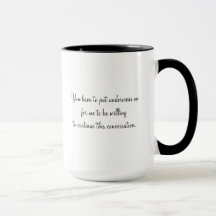 Mettez vos sous-vêtements sur (la tasse)