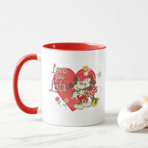 Tasse Mickey et Minnie vintage Je t'aime beaucoup