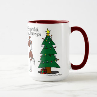 Tasse mignonne de bande dessinée de cheval de gui