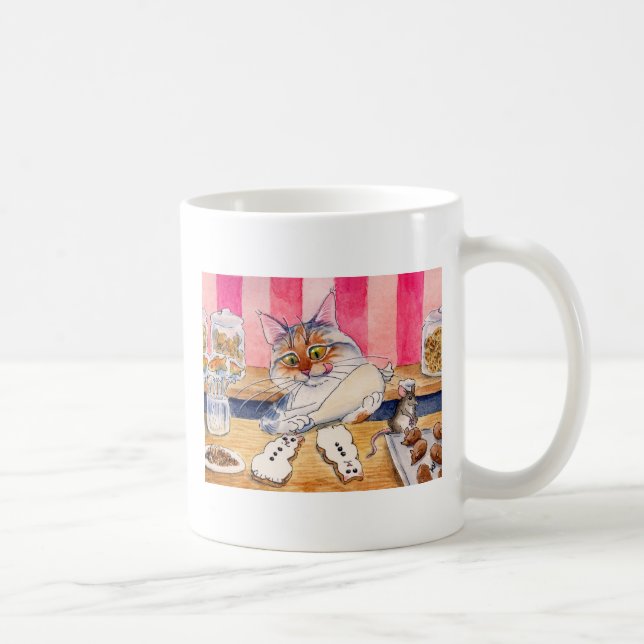 Tasse mignonne de boulangerie de chat (Droite)