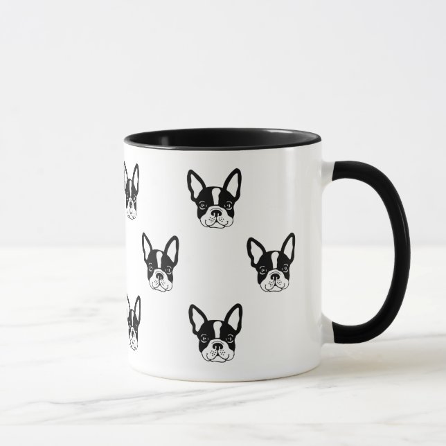 Tasse mignonne de bouledogue français (Droite)
