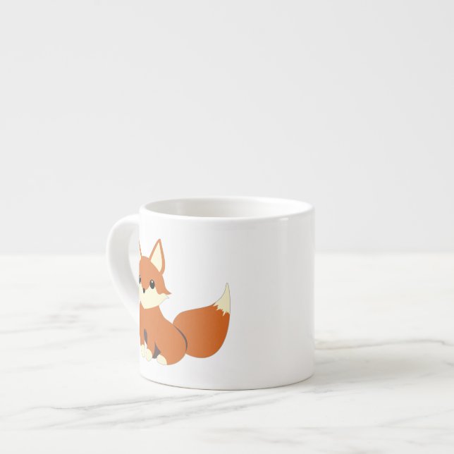 Tasse mignonne de café express d'amour de renard (Devant gauche)