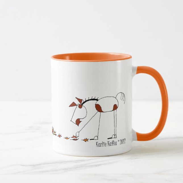 Tasse mignonne de cheval d'automne (Droite)