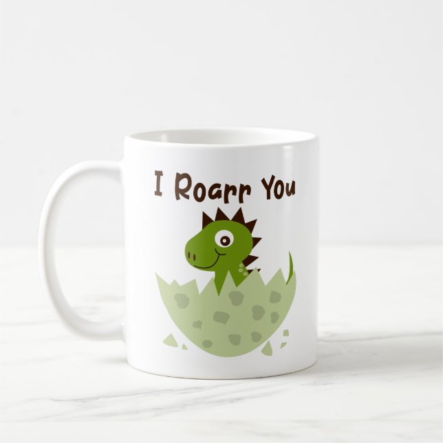 Tasse mignonne de dinosaure de bébé - tasse (Gauche)