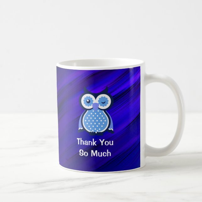 Tasse mignonne de Merci de hibou (Droite)