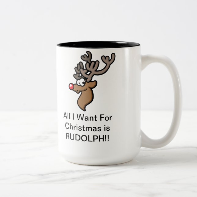 Tasse mignonne de Noël pour des chasseurs de cerfs (Droit)