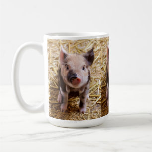 Tasse mignonne de porc d'animal de ferme de
