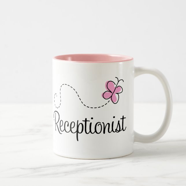 Tasse mignonne de réceptionniste (Droit)