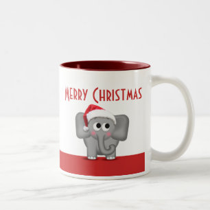 Tasse mignonne de rouge d'éléphant de casquette de