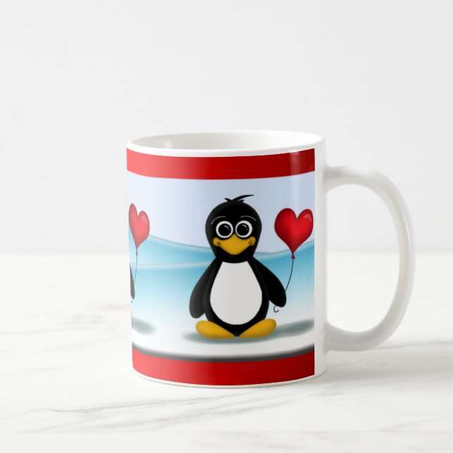 Tasse mignonne de Saint-Valentin de ballon de (Droite)