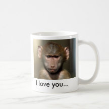 Tasse mignonne de singe - je t'aime…