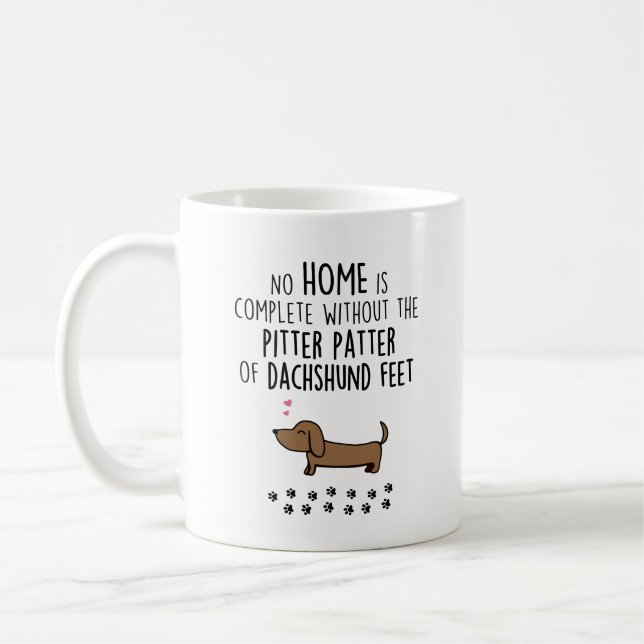 Tasse mignonne de thé de café de teckel (Gauche)