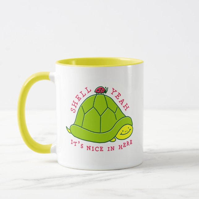 Tasse mignonne de tortue ouais introvertie de (Gauche)