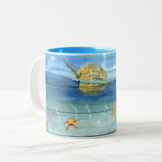Tasse mignonne d'étoiles de mer pour l'amant de