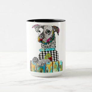 Tasse mignonne et colorée de chien