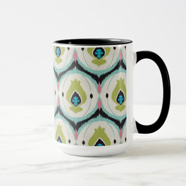 Tasse Mignons motifs tribaux kat de menthe rose (Droite)