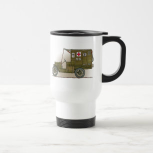 Tasse militaire vintage de voyage d'ambulance