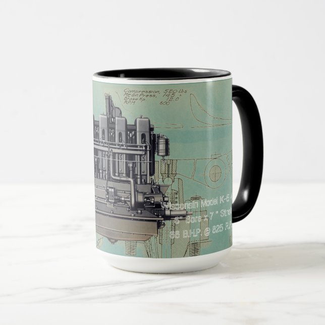 Tasse Milwaukee Wisconsin Engine Early K (Devant droit)