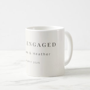 Tasse Minimaliste Juste Fiancés   Moderne 