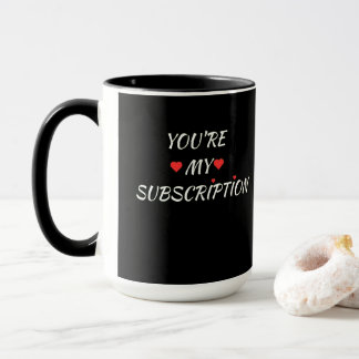 Tasse minimaliste noir et blanc pour la Saint-Vale
