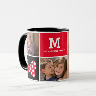 Tasse Minnie Point Rouge Photos & Monogramme Personnal