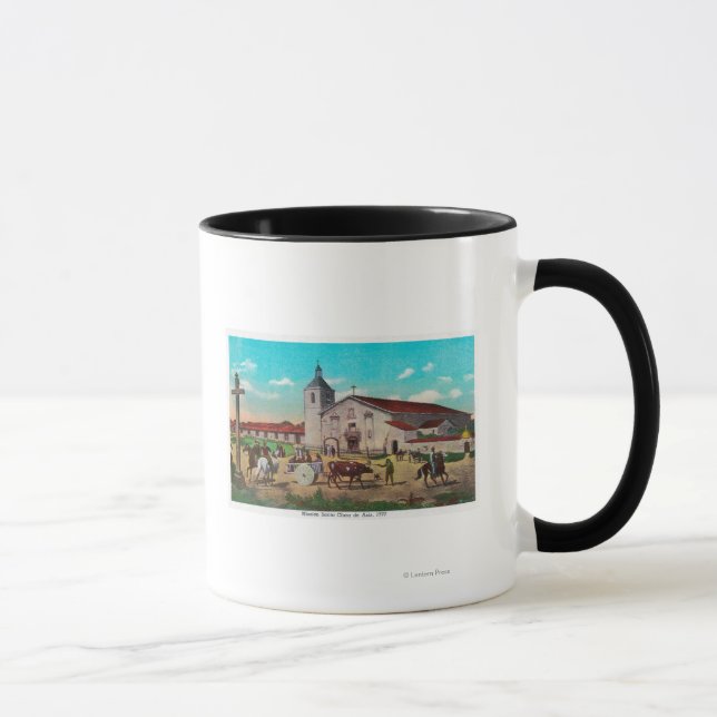 Tasse Mission Père Noël de AsisSanta Clara, CA (Droite)