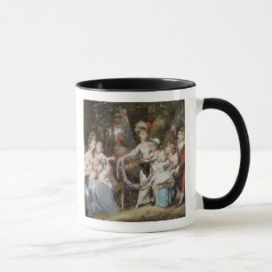 Tasse Mme Justinian Casamajor et huit de ses enfants,