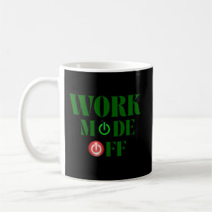 Tasse Mode Travail Éteinte Bureau Drôle Bouton de