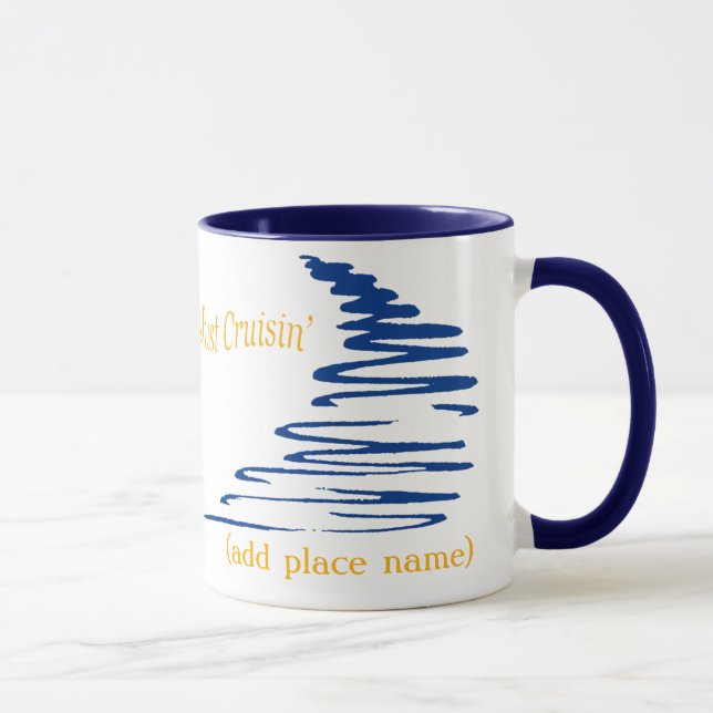 Tasse Modèle de noms de croix de ligne (Droite)