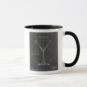 Tasse Modèle noir et blanc en verre de Martini