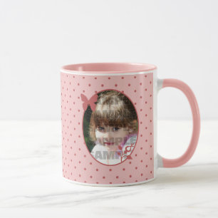 Tasse Modèle photo rose personnalisé