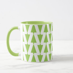 Tasse moderne de motif d'arbre de Noël de vert de