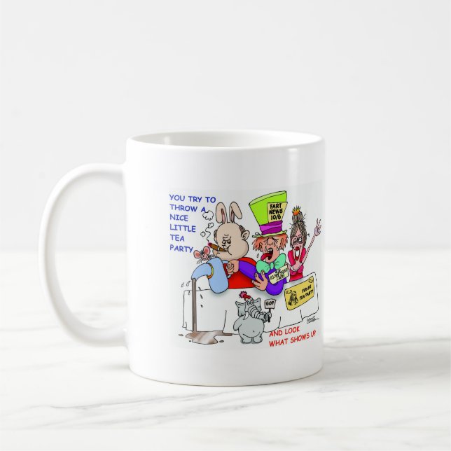 Tasse moderne du pays des merveilles de courrier (Gauche)