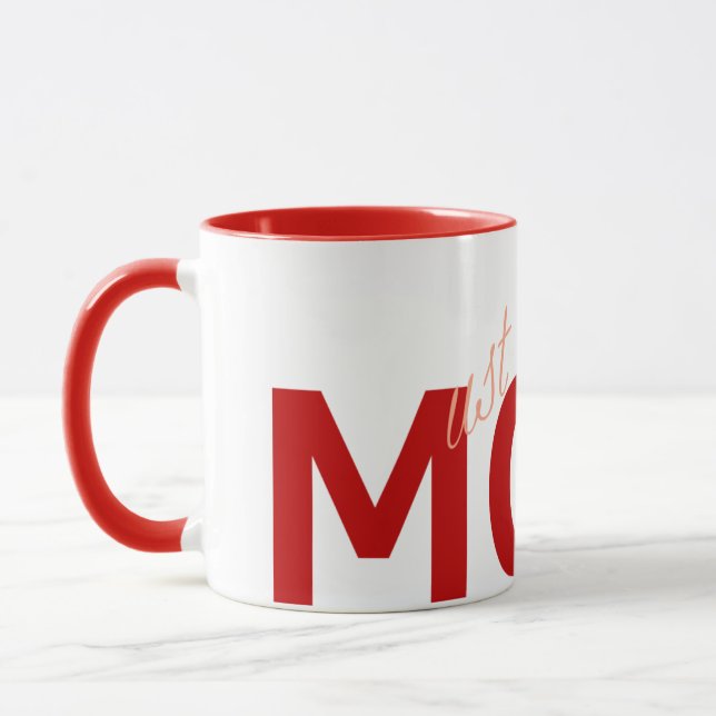 Tasse MOM (doit m'obéir) Rouge (Gauche)