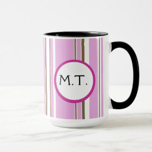 Tasse Monogramme Brown rose
