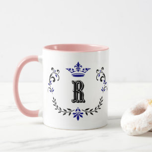 Tasse Monogramme de couronne 'R'