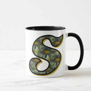 Tasse Monogramme de marguerite initiale S