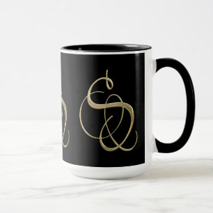 Tasse Monogramme d'or de l'initiale S