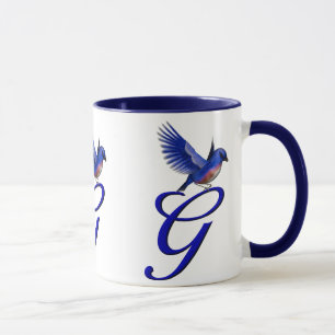 Tasse Monogramme initial G Élégant